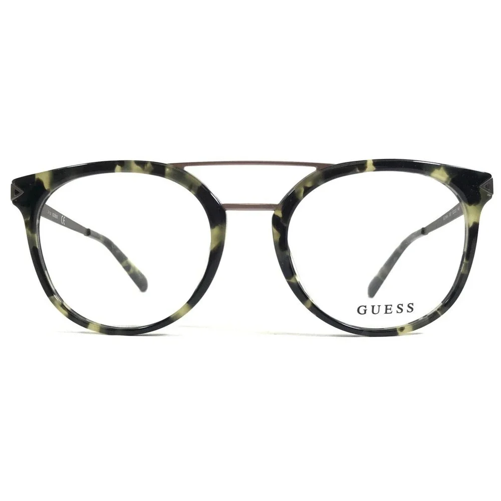 Guess Eyeglasses Frames GU1964 097 Gray Tortoise Gunmetal Round 52-20-145
